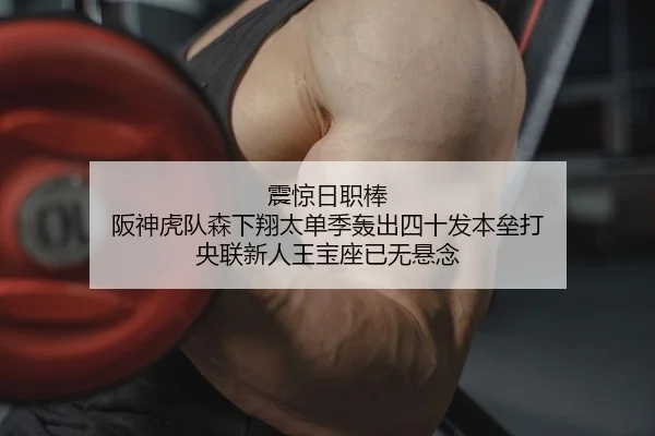 震惊日职棒 阪神虎队森下翔太单季轰出四十发本垒打 央联新人王宝座已无悬念